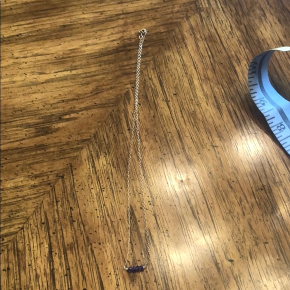 Purple 4 bead necklace 20ct gold chain - Picture 2 of 3